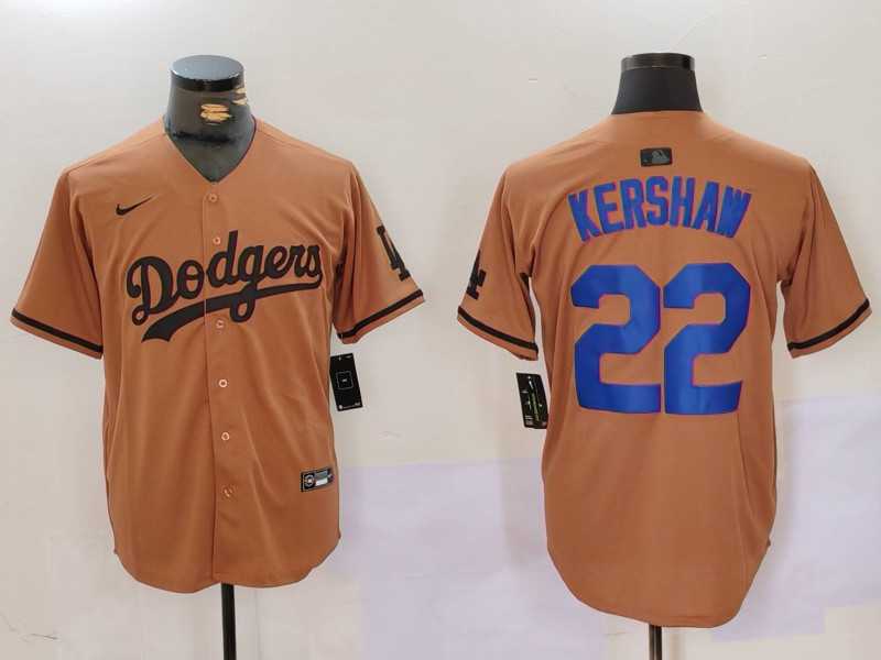 Mens Los Angeles Dodgers #22 Clayton Kershaw Olive Cool Base Limited Stitched Jersey